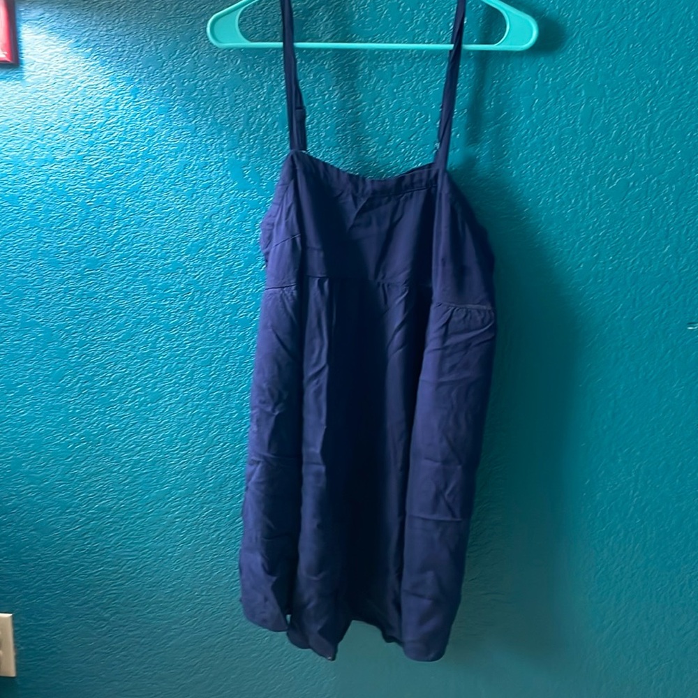 Adorable navy blue torrid mini dress, size 0 (plus). Pockets!!